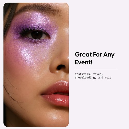 Kara Beauty Electric Disco Glitter Eyeshadow Palette - 30 Color Pressed Glitter for Rave & Festival Looks