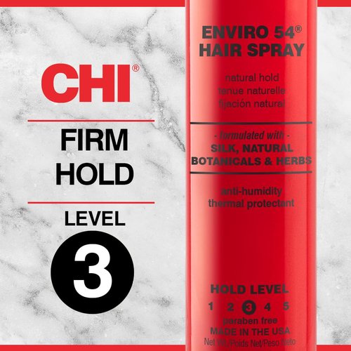 CHI Enviro 54 Hairspray - Natural Hold & Lightweight Finish, Sulfate & Paraben-Free, 2.6 Oz