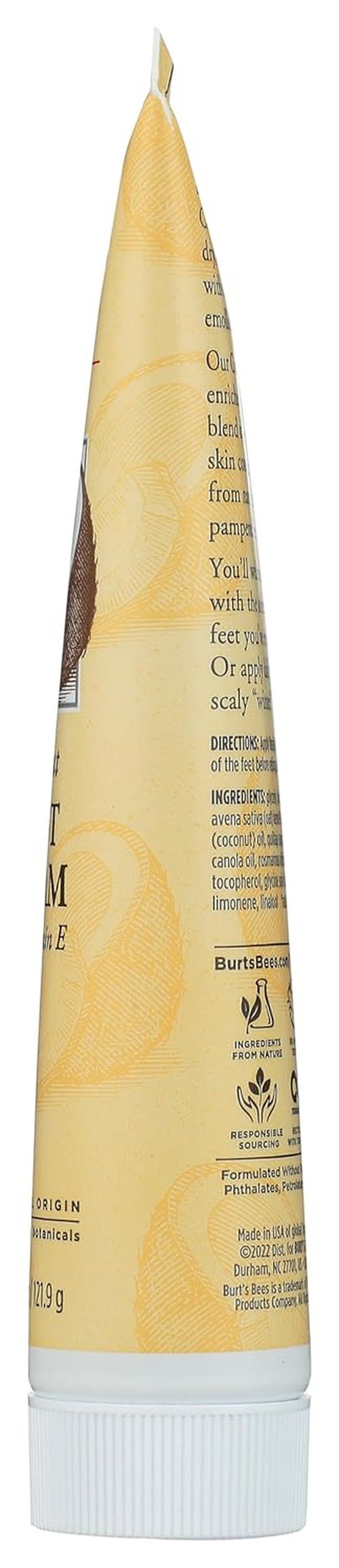 Burt's Bees Coconut Oil Foot Cream - Deep Moisturizing Relief | 4.3 Oz
