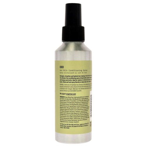 AG Care COCO Nut Milk Conditioning Curl Spray - Deep Conditioning Detangler for Soft Curly Hair, 5 Fl Oz