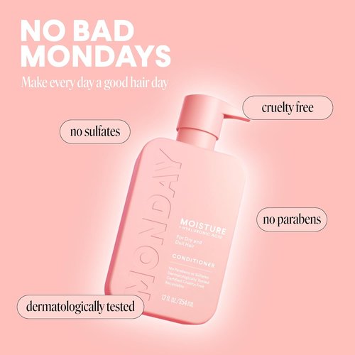 Monday Haircare Moisture Conditioner - Hydrating Formula with Hyaluronic Acid & Coconut Oil | 354 mL
