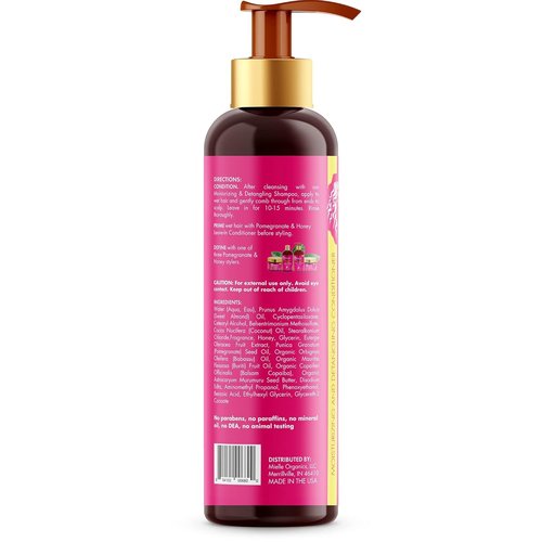 Mielle Organics Pomegranate & Honey Detangling Conditioner - Deep Moisturizing for Curly Hair (12 Fl Oz)