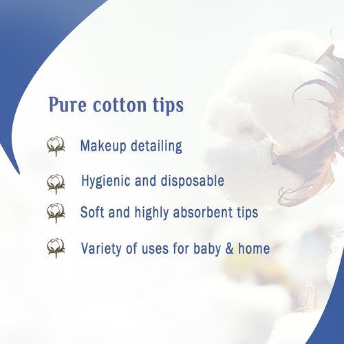 Degasa Premium Cotton Swabs - 100% Cotton Beauty & Household Essentials | 500 Count