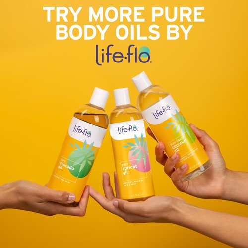 Life-flo Pure Safflower Oil - Organic Moisture-Rich Face & Body Oil | Hypoallergenic 16oz for Skin & Hair Care