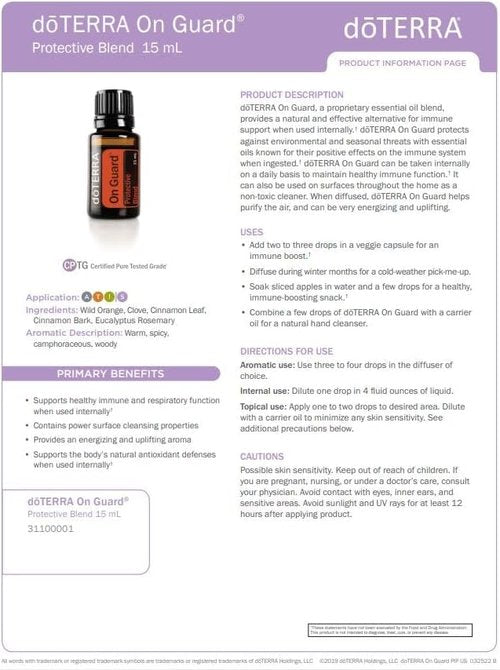doTERRA On Guard Essential Oil - Protective Blend for Immunity Support | 15 ml