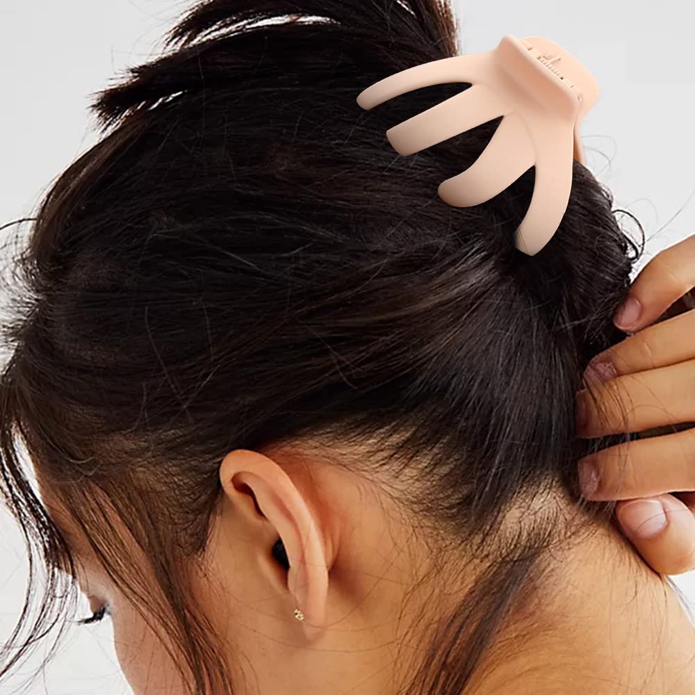Hair Clips Claw Clips for Thick Hair 5Pcs Large Hair Clips 3.15'' Big Octopus Hair Clip Long Thick Medium Hair Neutral Jumbo Jaw Clips Hair Accessories for Women Girls