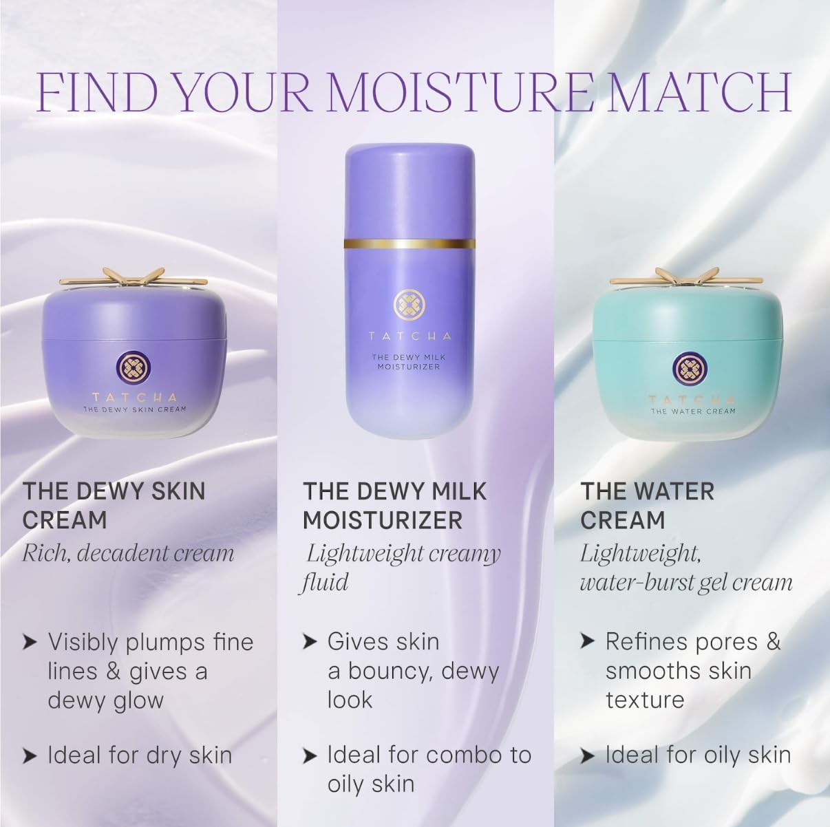 TATCHA The Water Cream - Hydrating Face Moisturizer for Pure, Poreless Skin | Lightweight Formula