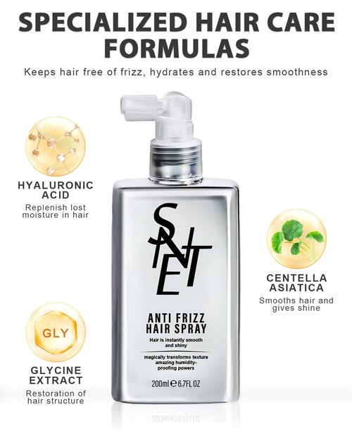 Regine Switzerland Anti-Frizz Smoothing Spray - Humidity Control, Shine & Split End Repair | 6.7 fl oz