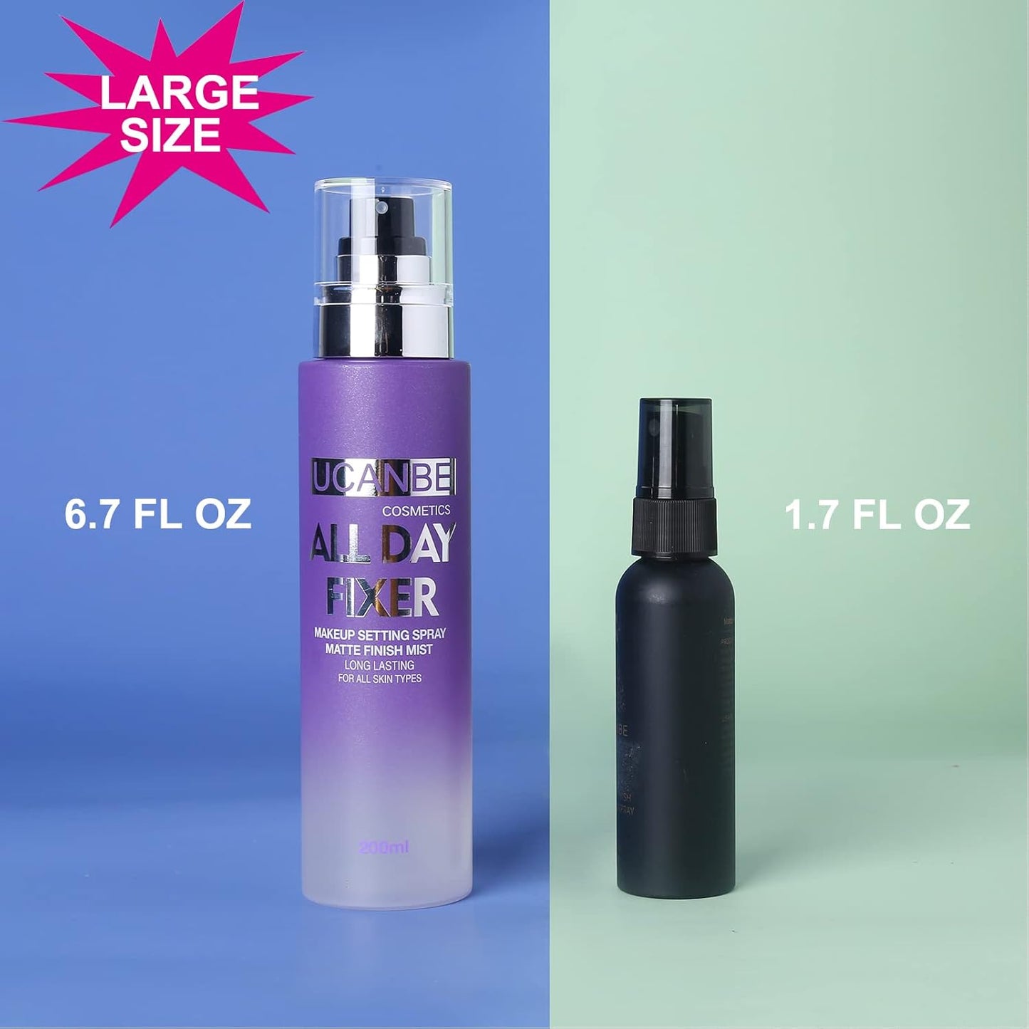 UCANBE Makeup Setting Spray - Long-Lasting Matte Finish & Oil Control | Lightweight Hydrating Mist, 6.7 Fl Oz