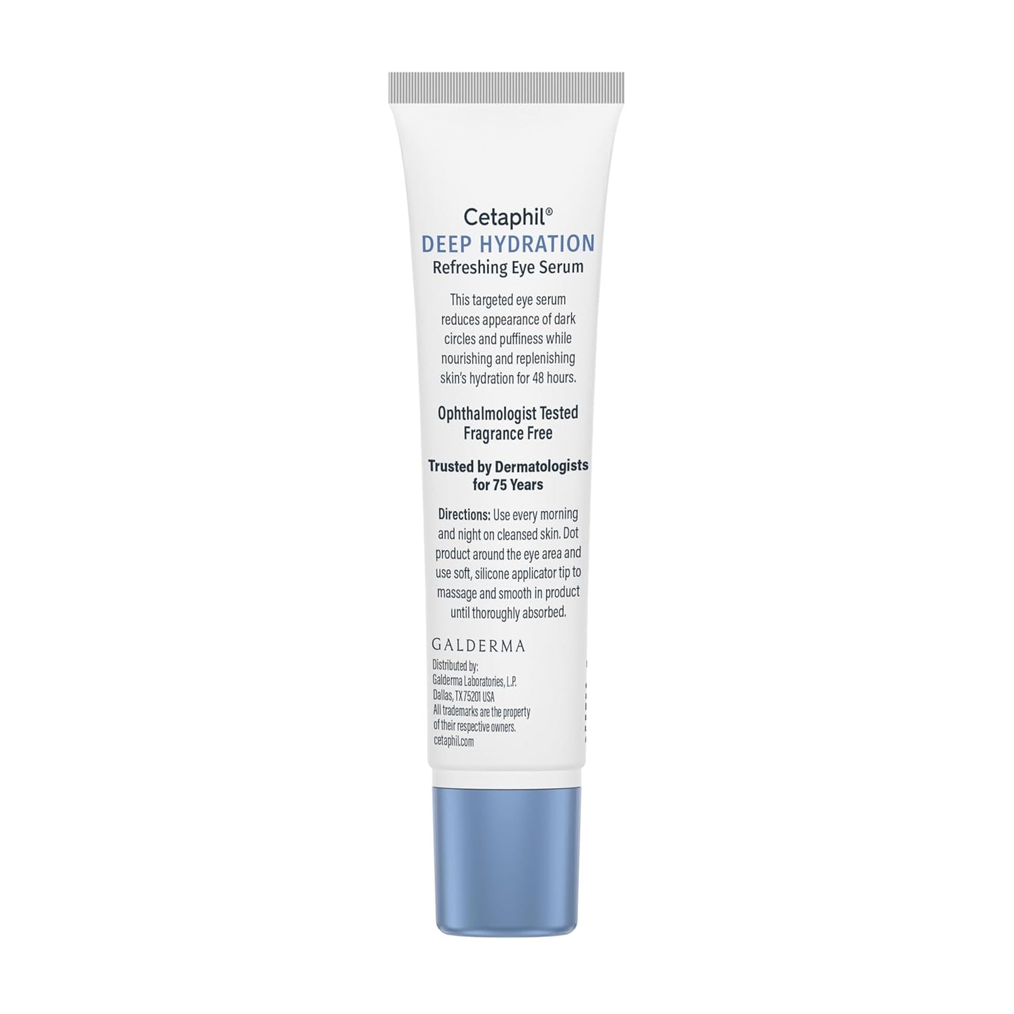 CETAPHIL Deep Hydration Eye Serum - 48Hr Hydrating Under Eye Cream with Hyaluronic Acid & Vitamin E, 0.5 fl oz