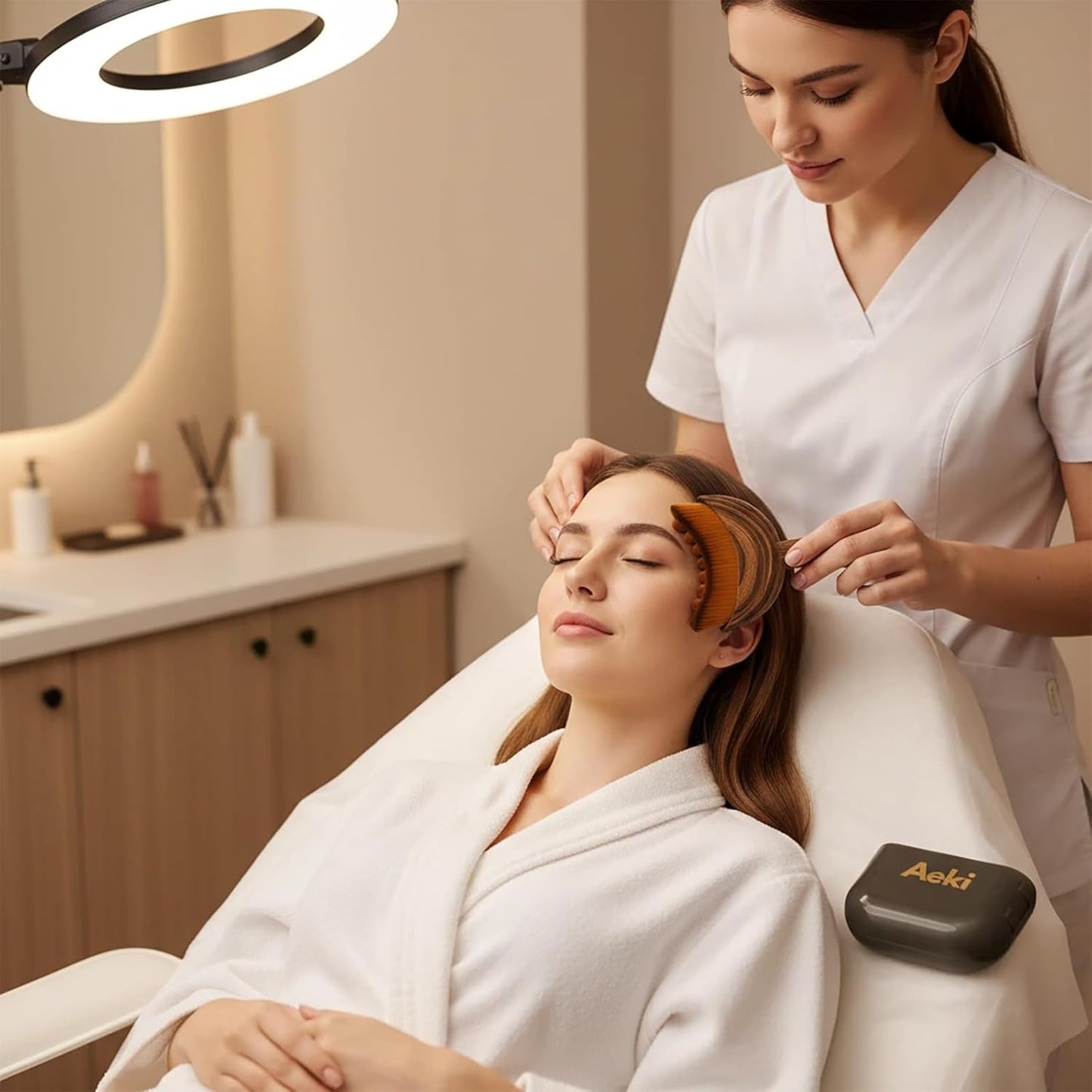 Skiennix Lymphatic Contour Face Brush - Lifting & Firming Tool for Enhanced Skin Glow | Ergonomic Design (1 Pc)