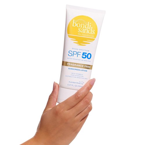 Bondi Sands Sunscreen Body Lotion SPF 50 - Fragrance Free, Hydrating & Water Resistant | 5.07 Oz/150 mL