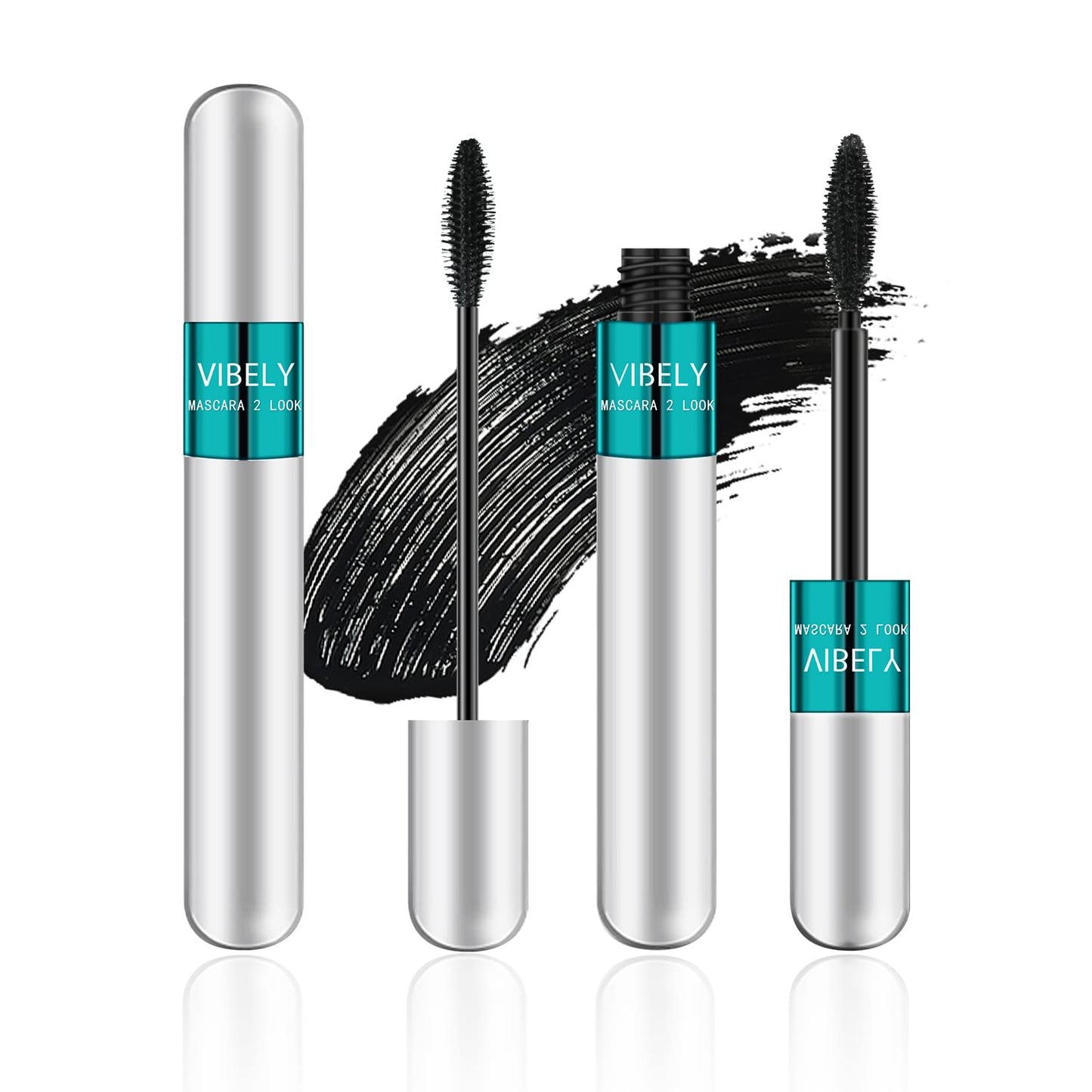 Skiennix 2-In-1 Mascara - 5X Longer Waterproof Lash with Natural Lengthening & Thickening Effect