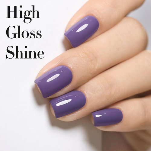 Double Rhythm 15ML Gel Polish Pure Sheer Same Color Same Bottle Soak Off Gel Polish Art Manicure Salon DIY at Home for Women (Deep Purple Blue-A1474)