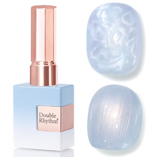 Double Rhythm 15ML Gel Nail Polish Pure Sheer Same Color Same Bottle Soak Off Gel Polish Art Manicure Salon DIY at Home for Women (Pearl Blue-B1147)