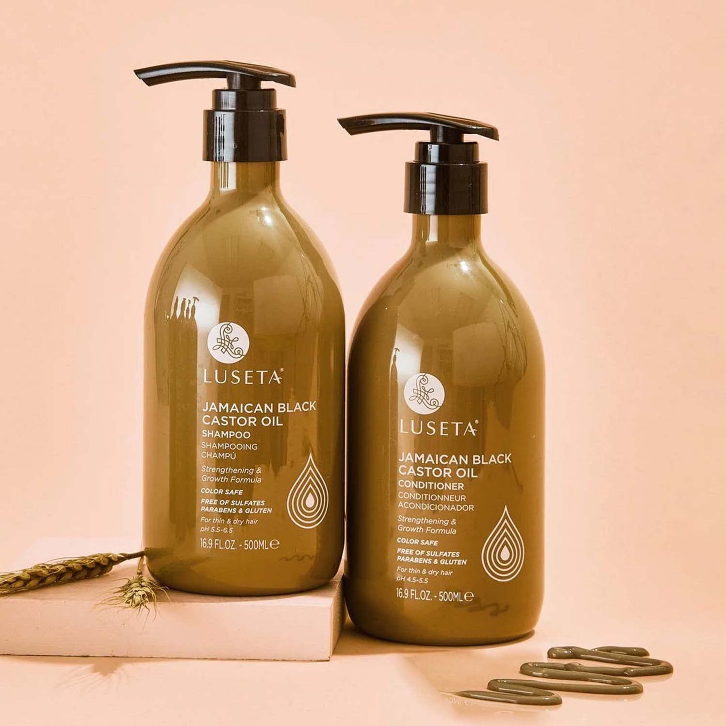 Luseta Hyaluronic Acid Moisturizing Shampoo & Conditioner Set for Dry and Damaged Hair, Sulfate Free Shampoo and Conditioner for Women Infused with Argan Oil and Shea Butter Paraben-Free2 x 16.9oz