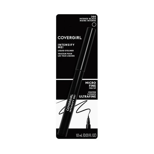 COVERGIRL Intensify Me Liquid Eyeliner - Intense Black, 0.03 Oz for Bold Eye Definition