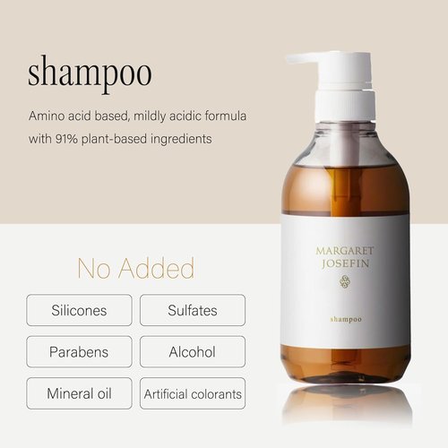 MARGARET JOSEFIN Japanese Shampoo - Sulfate-Free Hydration for Smooth Volume | Green Tea Scent | 16.9 fl oz (500mL)