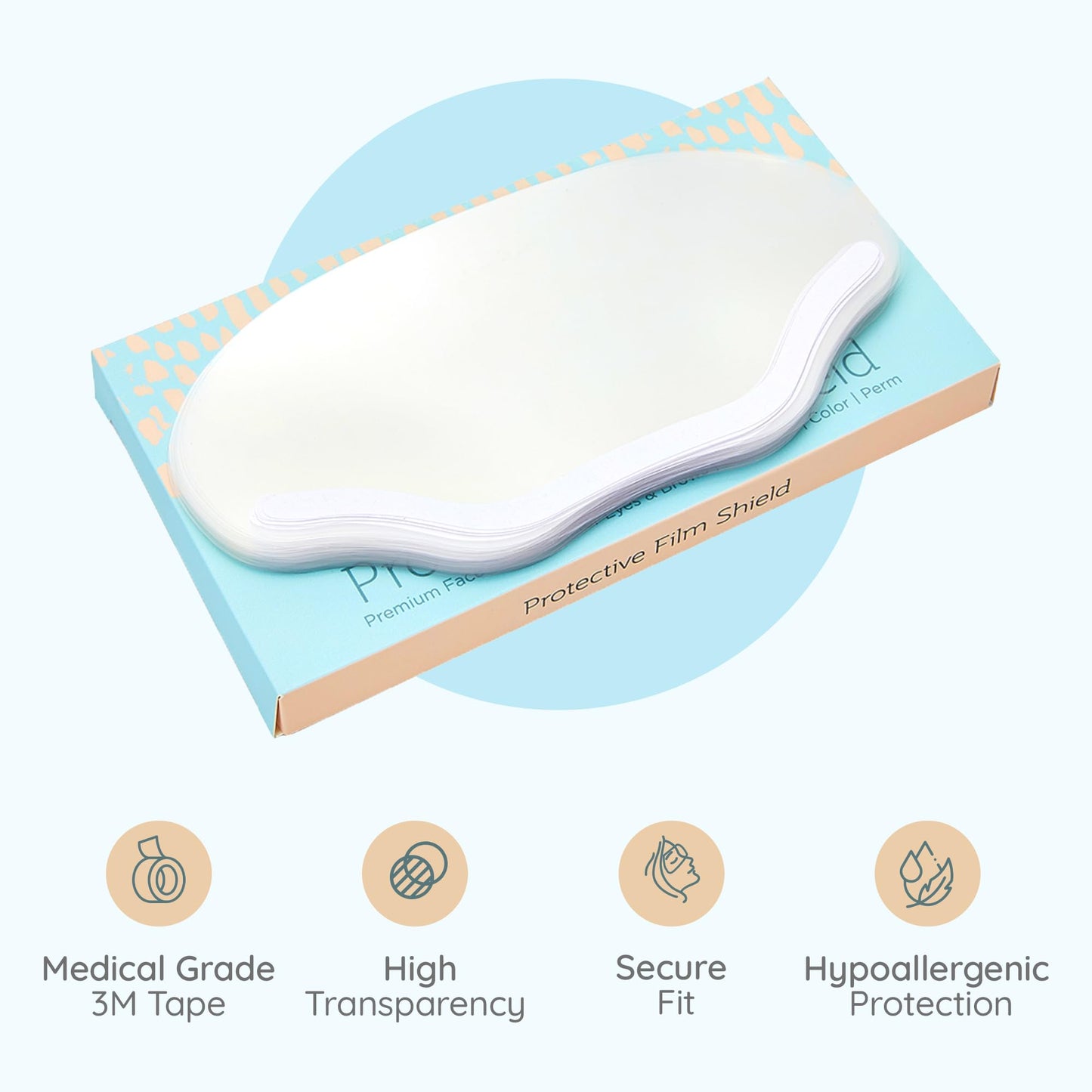 Eyelash Shield Shower Visor For Adults - 50 Eye Shields for After Surgery Shampoo, Microblading Supplies Permanent Makeup Supplies - Lash Guard - Eyelash Protector - Eye Shield After Cataract Surgery