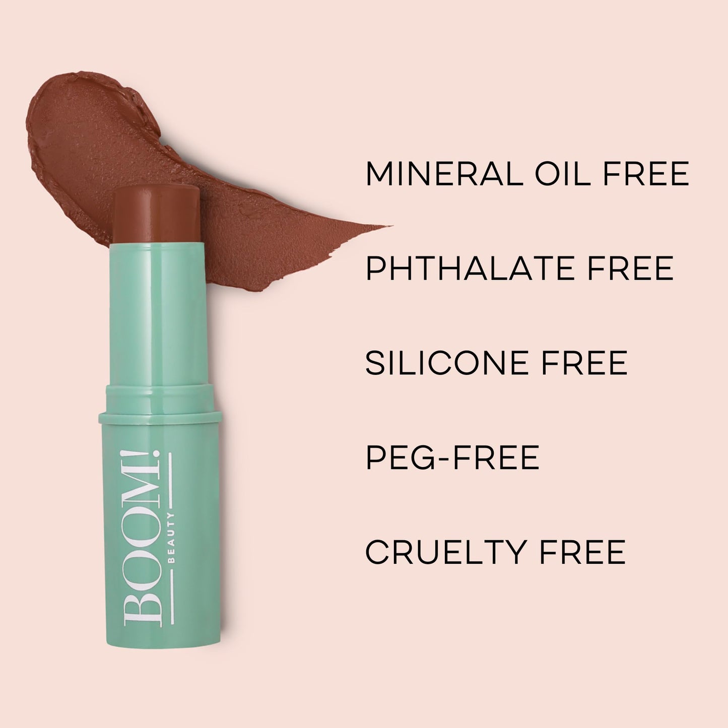 BOOM Beauty Boom Stick Bronzer: 3-in-1 Cream Blush Stick for Eyes, Lips & Cheek, Long-Wearing Blendable & Building Color Vegan Lipstick Pen for All Skin