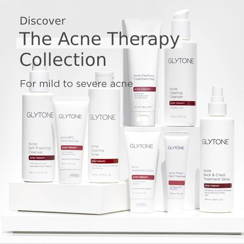 Glytone Chest & Back Acne Treatment Spray - 2% BHA Salicylic Acid & Gluconolactone - Quick-Dry, Fragrance-Free Formula for Body Acne - 8 fl oz