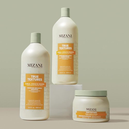 MIZANI True Textures Moisture Replenish Shampoo - Hydrating Formula for Curly Hair, Sulfate & Paraben-Free