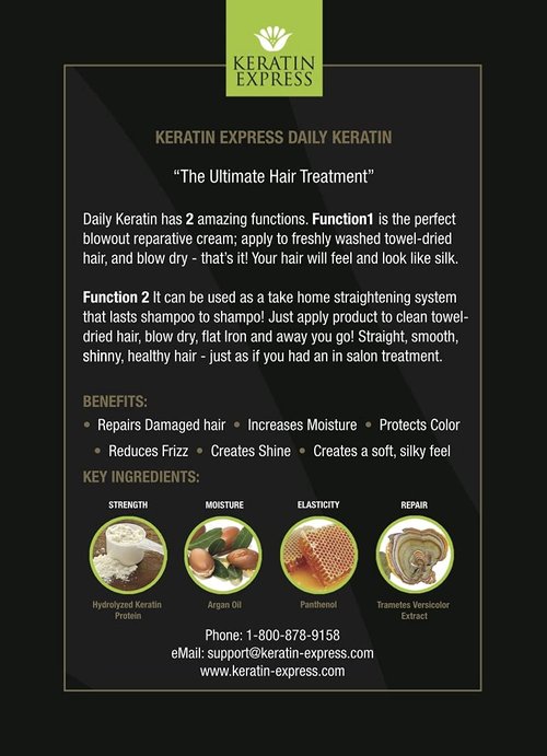 **Keratin Express Daily Keratin Treatment - Fast Blowout Frizz Control & Heat Protection - 7 Fl Oz**