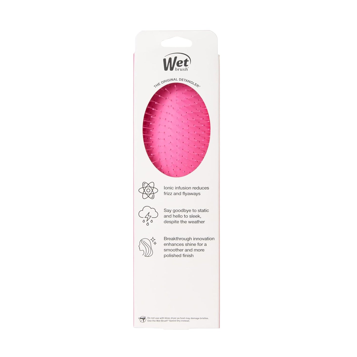 Wet Brush Frizz-Free Detangler Brush - Ionic Technology for Smooth, Frizz Control | Pink, Ideal for All Hair Types