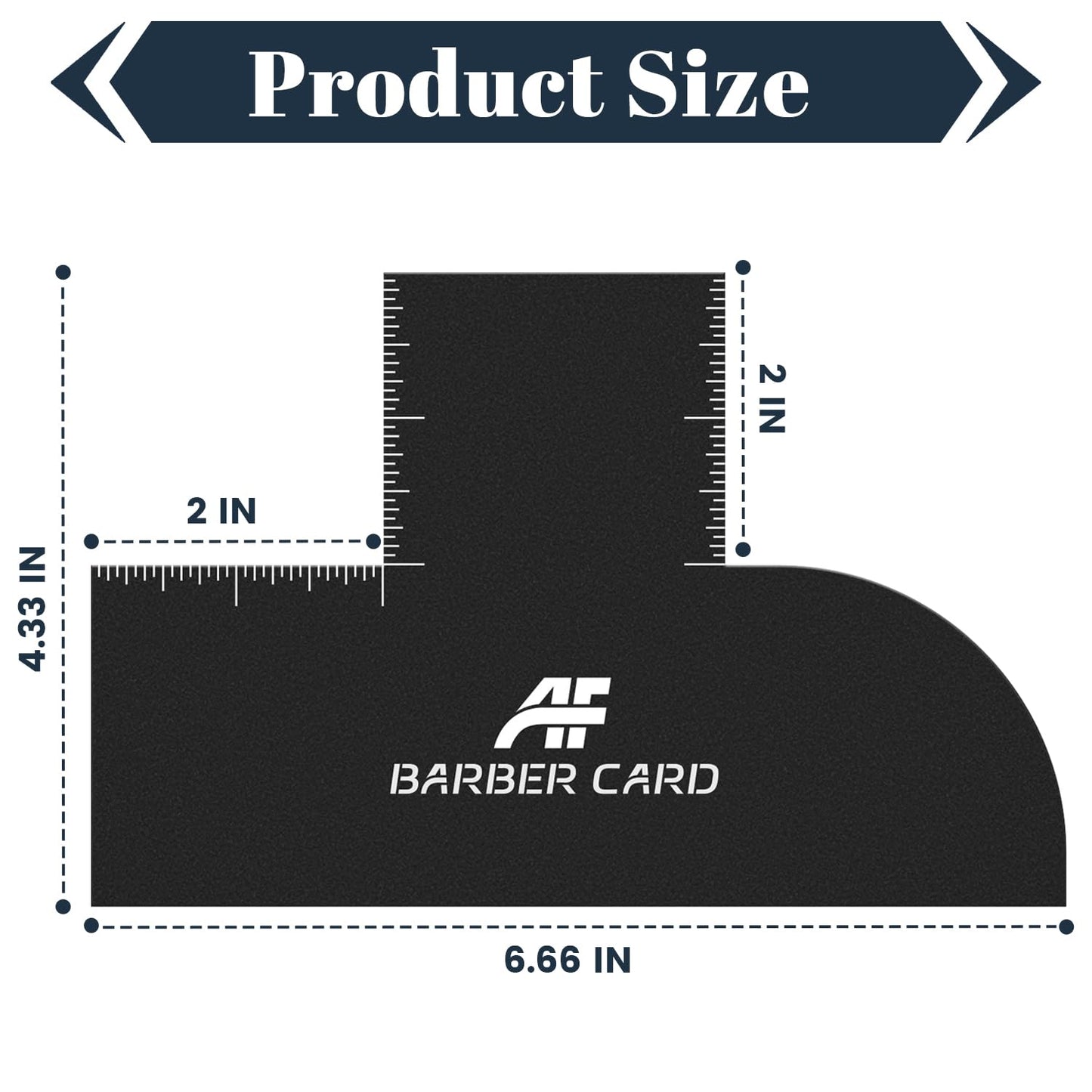 Skiennix Barber Enhancement Card - Reusable Measurement Tool for Precise Hairline Shaping | Black, One Size
