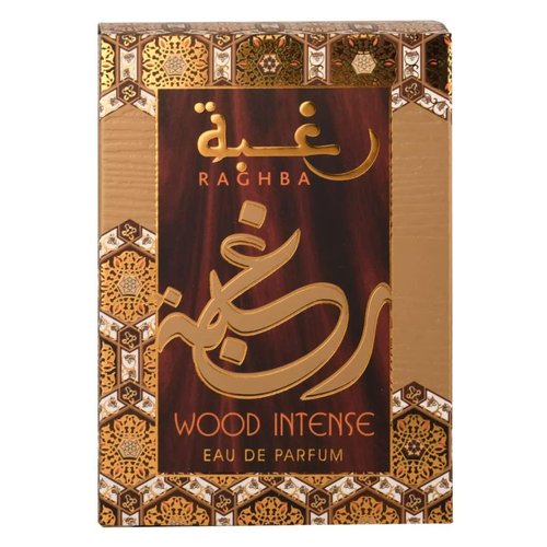 Lattafa Raghba Wood Intense for Men Eau De Parfum Spray, 3.4 Ounce