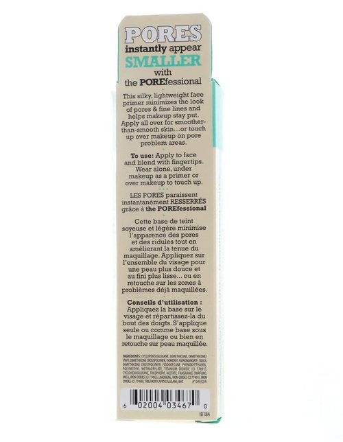 Benefit Cosmetics POREfessional Pro Balm Face Primer - Pore Minimizer, 0.75 Ounce for Flawless Skin