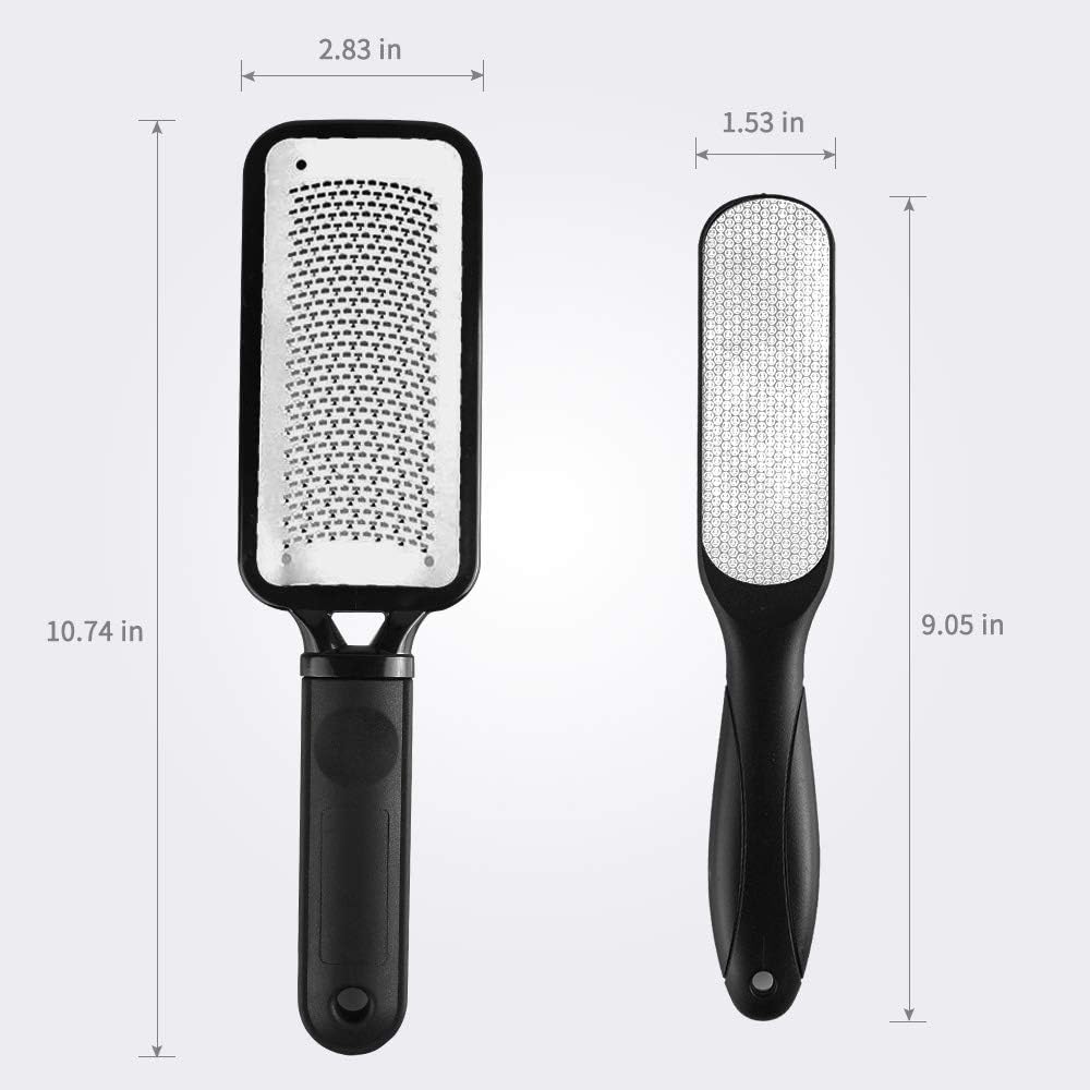Fu Store Stainless Steel Foot Files - Dual-Sided Callus Remover & Pedicure Tools for Smooth Feet