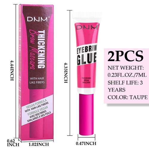 Kaely Brow Mascara - Waterproof Tinted Eyebrow Gel | 2 Pcs Vegan & Cruelty-Free, Transparent Color