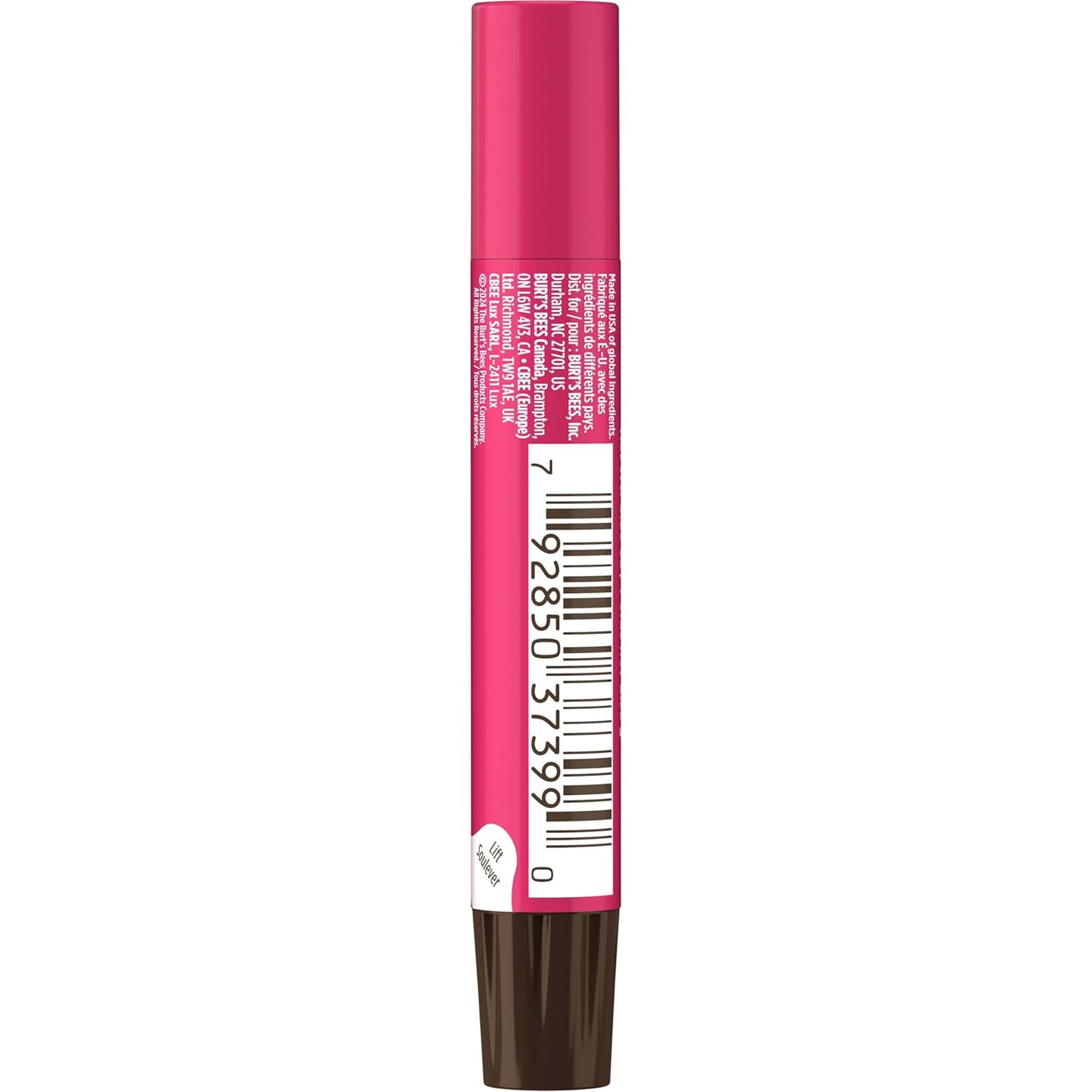 Burt's Bees Shimmer Lip Tint - Moisturizing Tinted Lip Balm Stick for All-Day Hydration | Rhubarb (1-Pack)