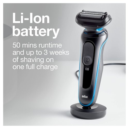 Braun Series 5 5049cs Electric Shaver - Cordless Wet & Dry Face Shaver with Beard Trimmer | Blue