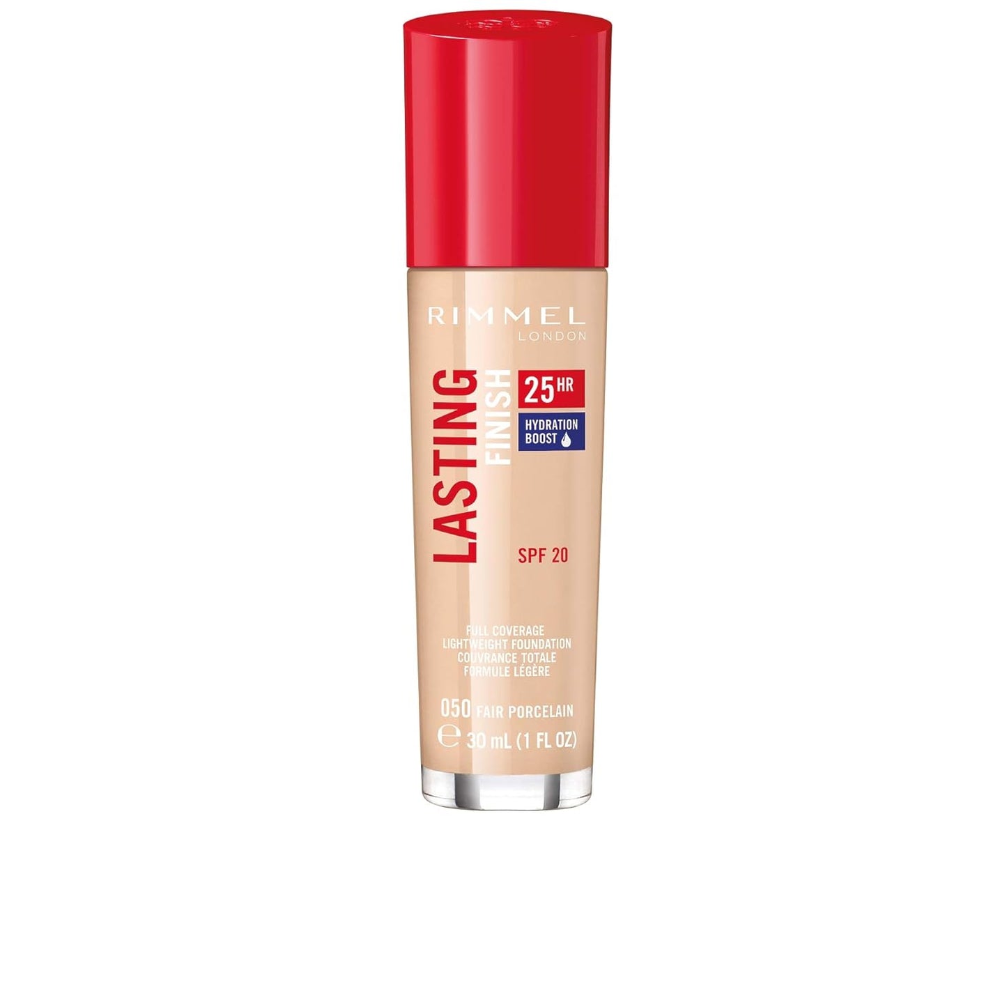Rimmel London Lasting Finish 25HR - 200 Soft Beige - Foundation, 25-Hour Wear, Full Coverage, Waterproof, 1oz