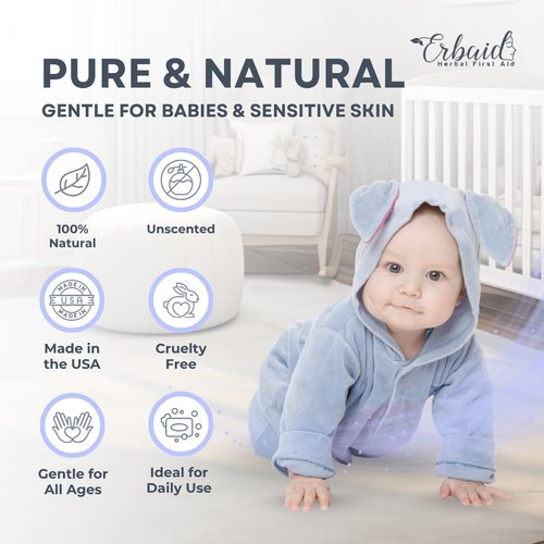 Natural Goat Milk Baby Soap Bar - Gentle Unscented Wash for Sensitive Skin | Eczema Relief & Moisturizing Oatmeal & Honey - Made in USA