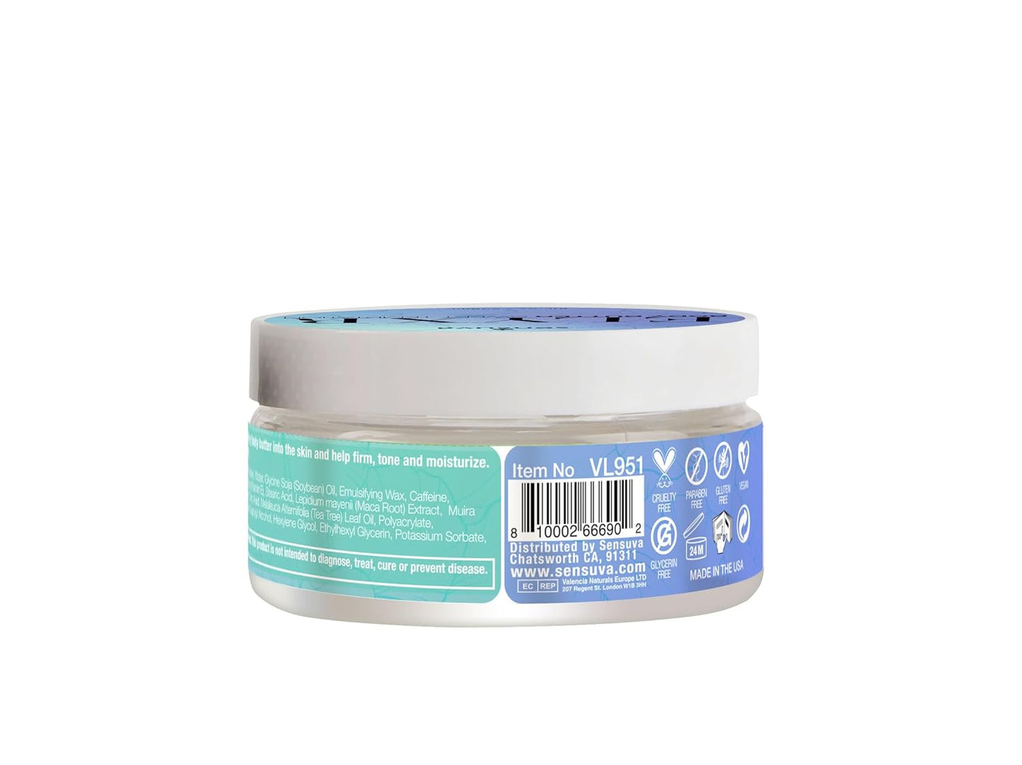 Sensuva ELXYR Body Butter - Sweet Temptation | Hydrating Moisturizer for Very Dry Skin | 8 oz. Shea Butter & Vitamin E