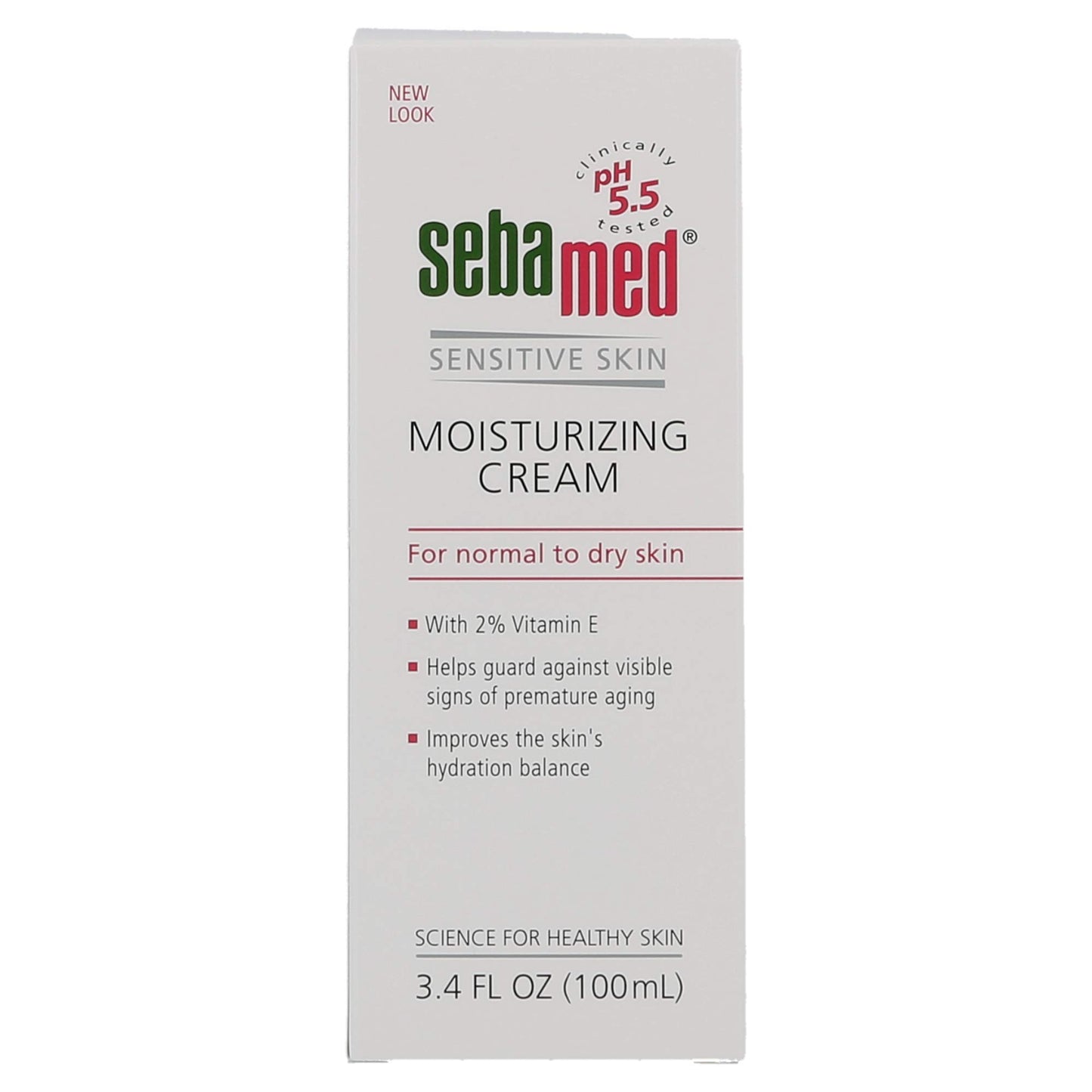 SEBAMED Moisturizing Face Cream with Pump for Sensitive Skin Antioxidant pH 5.5 Vitamin E Hypoallergenic 3.4 Fluid Ounces (100mL) Ultra Hydrating Dermatologist Recommended Moisturizer