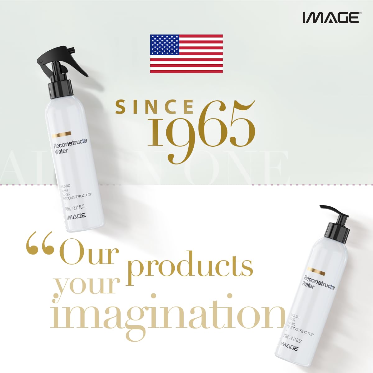 Skiennix Image Reconstructor Water - Liquid Hair Mask for Damaged Hair - Repairs & Moisturizes with Panthenol & Vitamin E - 8.11 Fl Oz