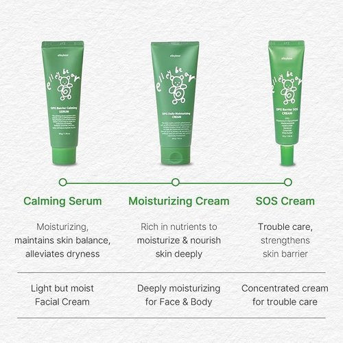 elleybear DPG Barrier SOS Baby Cream | Barrier Cream for Kids w/Licorice Extract | Moisturizing Body Lotion & Face Cream for Dry Skin & Redness Relief | Vegan Baby Essentials (1.35 fl oz)