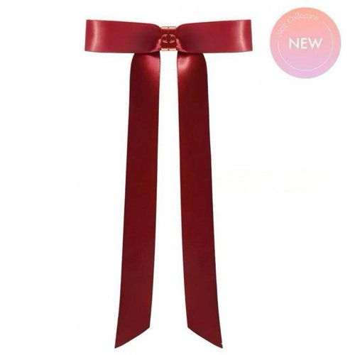 Magnetic Bow Hair Claw Clip - Elegant Metal Rhinestone Hairpin for Women