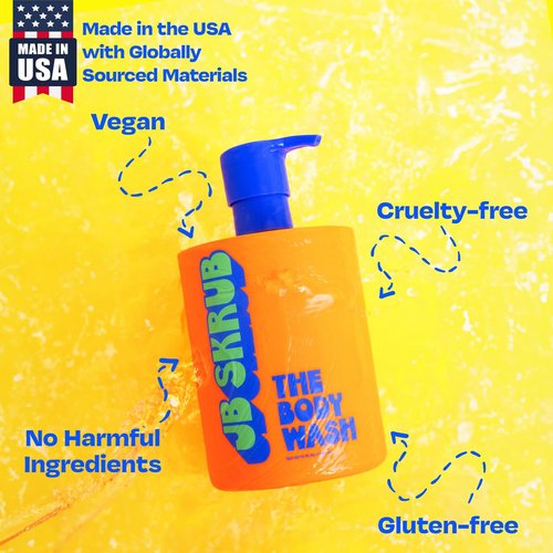 JB SKRUB Boys Body Wash - pH-Balanced Citrus Foaming Wash for Kids & Teens | 14 oz, No Harsh Ingredients