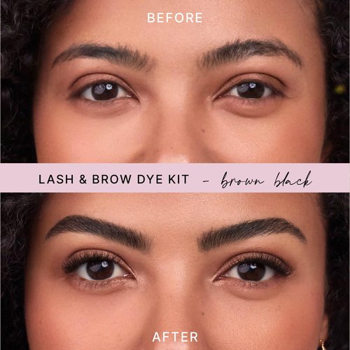 1000 Hour Professional Formula Brow Kit - Long-Lasting Eyebrow Gel & Mascara - 12 Applications in Brown Black