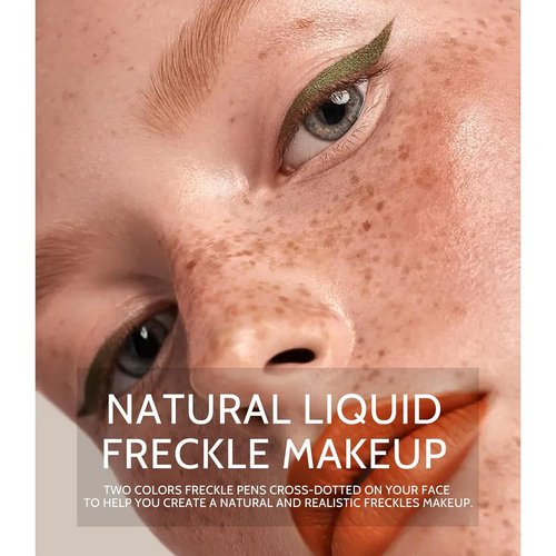 KYDA Liquid Freckle Makeup Pen - 2PCS Water-Resistant, Buildable, Natural-Looking Freckles for All Skin Tones