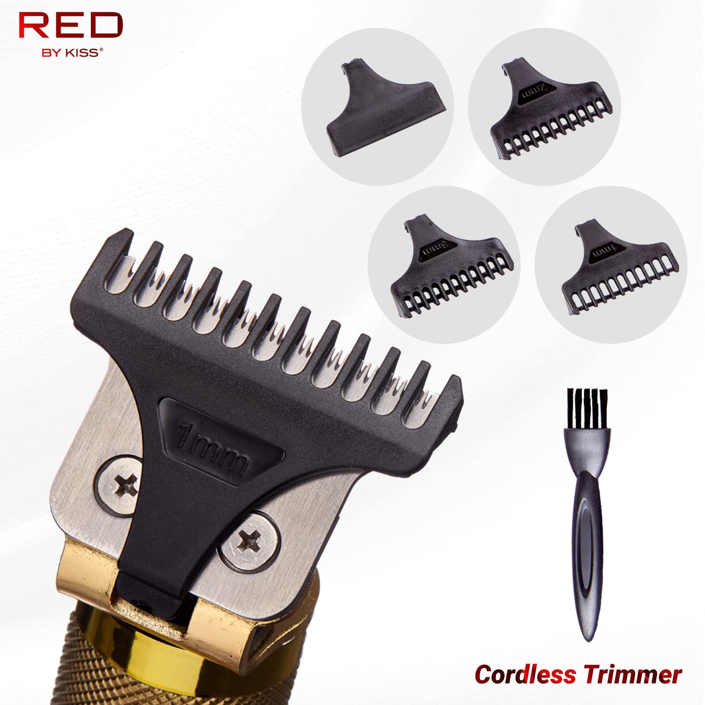 RED by Kiss Hair Trimmer for Men Precision Blade Cordless Trimmer Mens Grooming Kit
