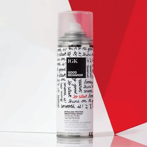 IGK Good Behavior Hairspray - Spirulina Protein Smoothing Travel Size | Frizz Control & Shine | 2.4 Fl Oz (Pack of 2)