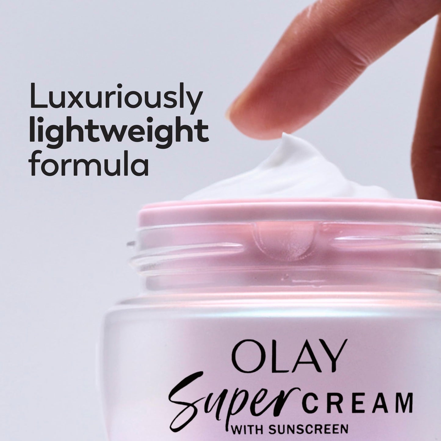 Olay Super Cream with Sunscreen SPF 30, 1.7 oz, Ultra Lightweight Face Moisturizer - Vitamin C & E, Hyaluronic Acid, Niacinamide, Collagen Peptide - Hydrate, Smooth, Brighten, Firm, and Protect
