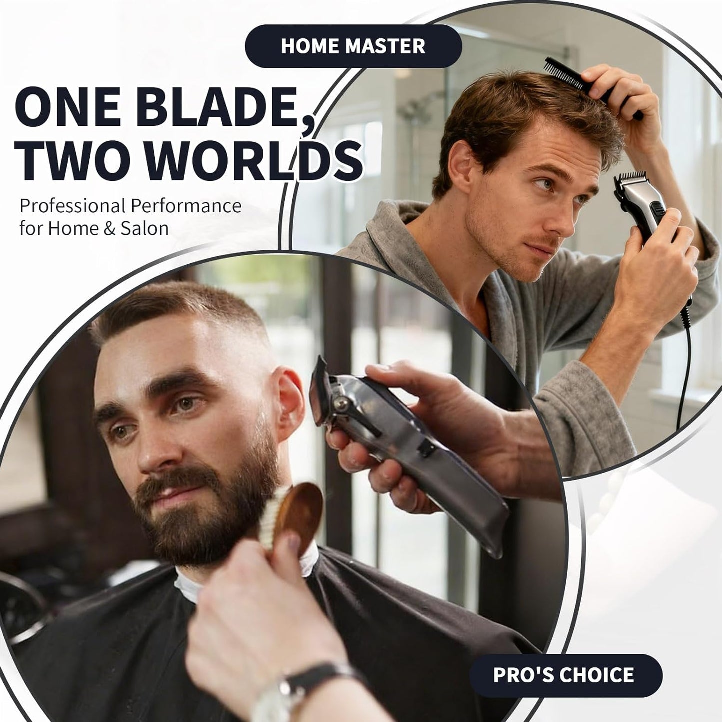 Wahl Professional 3 Hole Clipper Replacement Blades - Compatible with De*igner & Se*ior | Black (2 Pack)
