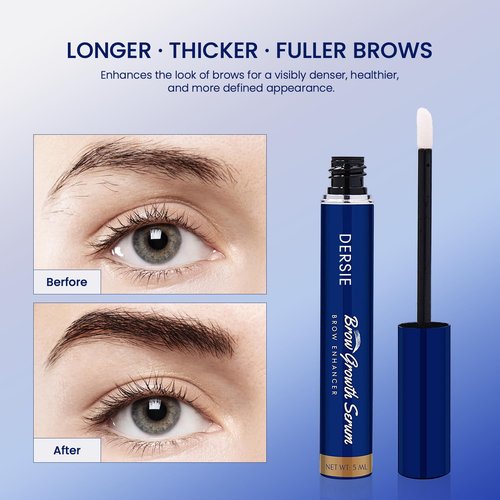 Dersie Eyebrow Growth Serum - Peptide-Infused Brow Enhancer for Fuller, Thicker Brows | 5 mL